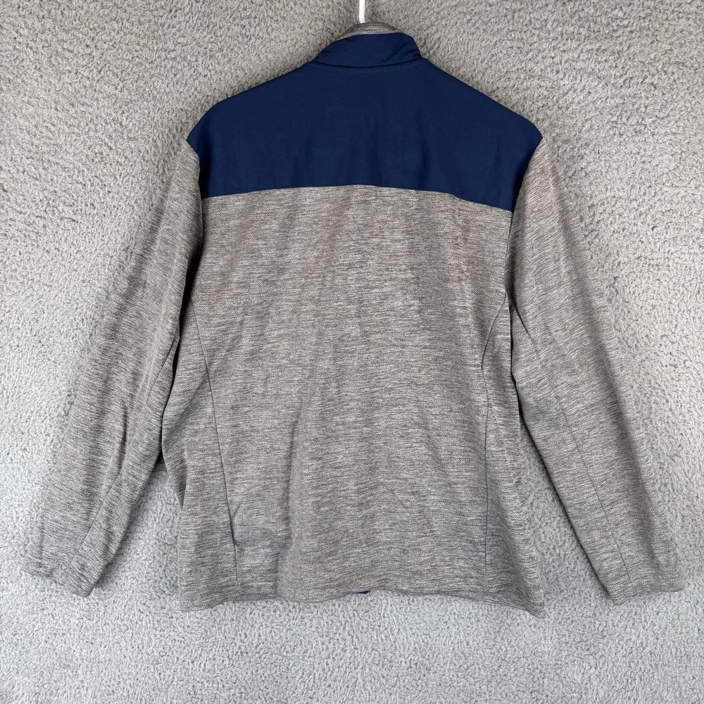 Orvis Mens 1/4 Zip Hybrid‎ Fleece Medium Navy Gray Outdoor Pullover Sweater